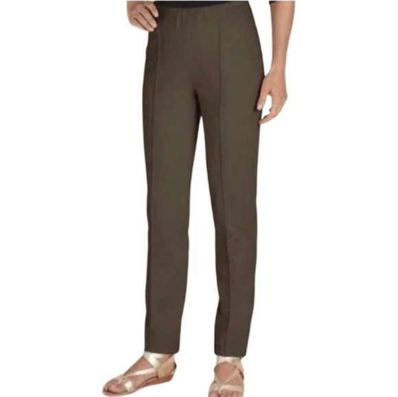 Soft Surroundings Brown Stretch Ponte Knit Pants PXS - Picture 6 of 9